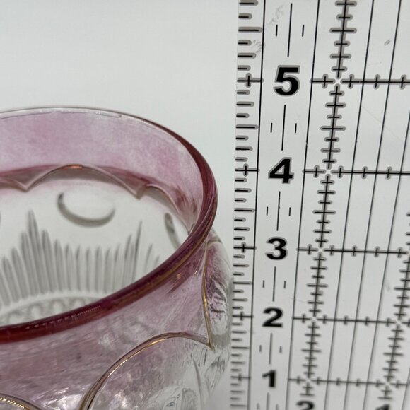 Antique EAPG US Glass Manhattan Maidens Blush Spoon Holder 4" - Picture 9 of 10